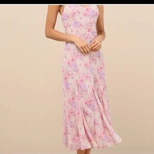 NWOT Lulus Floral Midi dress